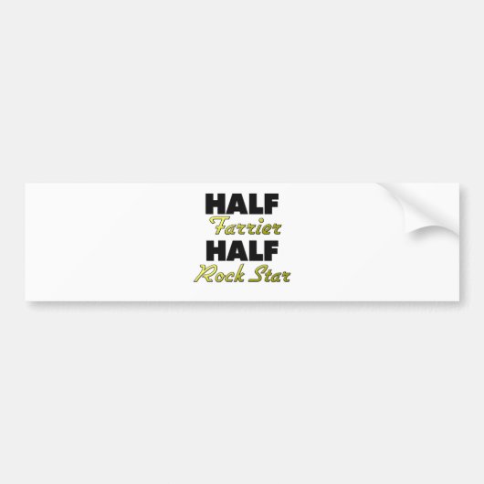 Half Farrier Half Rock Star Bumpersticker (Voorkant)