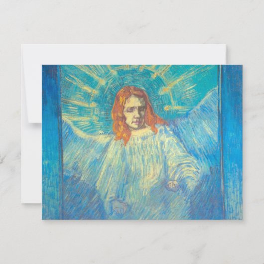 Half figuur van Angel, Vincent van Gogh Invitation (Voorkant)