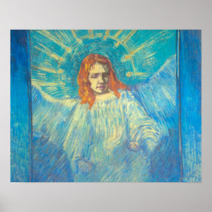 Half figuur van een engel door Vincent van Gogh Poster
