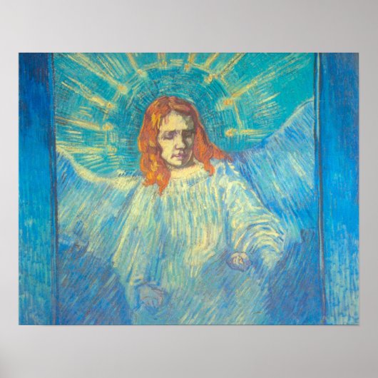 Half figuur van een engel door Vincent van Gogh Poster (Voorkant)