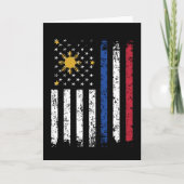 Half Filipino Half-American Flag Philippines, VS Kaart (Voorkant)