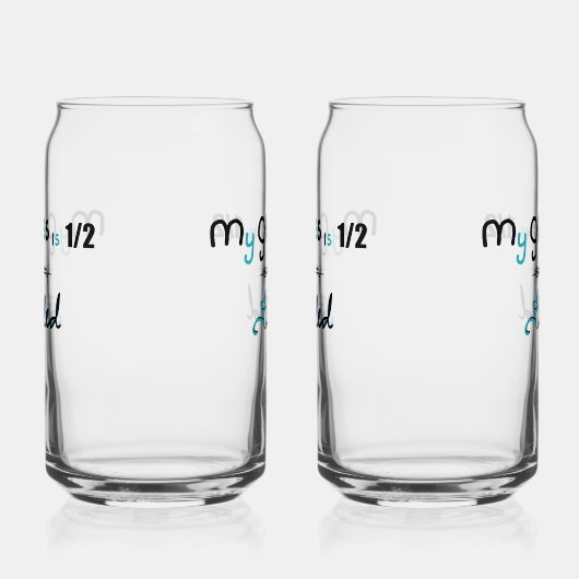 Half Filled Glass Blikvorm Glas (Links)