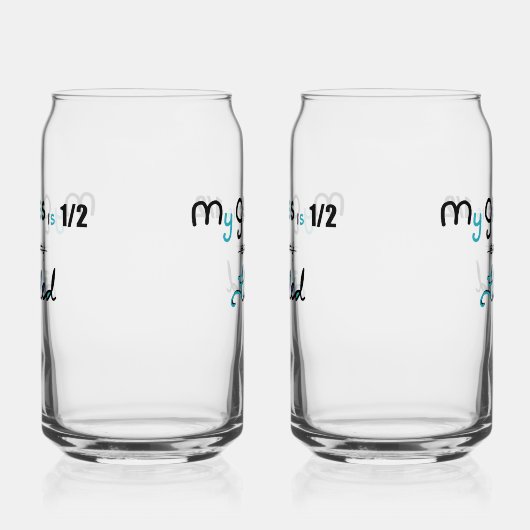 Half Filled Glass Blikvorm Glas (Rechts)