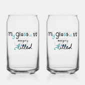 Half Filled Glass Blikvorm Glas (Achterkant)