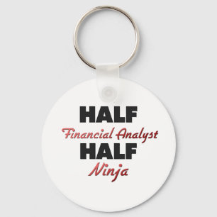 Half financieel analist Half Ninja Sleutelhanger