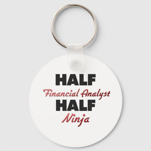 Half financieel analist Half Ninja Sleutelhanger (Voorkant)