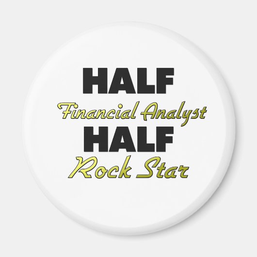 Half financieel analist Half Rock Star Magneet (Voorkant)