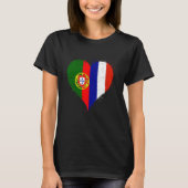 Half Frans Half Portugees Een Frankrijk Portugal V T-shirt (Voorkant)