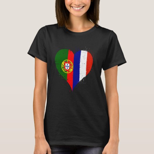 Half Frans Half Portugees Een Frankrijk Portugal V T-shirt (Voorkant)