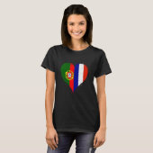 Half Frans Half Portugees Een Frankrijk Portugal V T-shirt (Voorkant volledig)