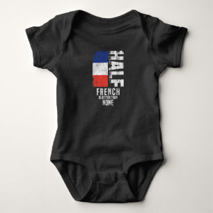 Half Frans is beter dan geen grappige Franse vlag Romper
