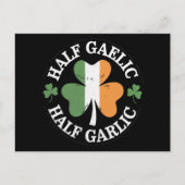 Half Gaelic Half Garlic Iers Italiaans St. Patrick Briefkaart (Voorkant)