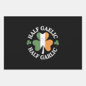 Half Gaelic Half Garlic Iers Italiaans St. Patrick Inpakpapier Vel (Voorkant)