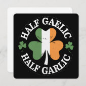 Half Gaelic Half Garlic Iers Italiaans St. Patrick Kaart (Voorkant / Achterkant)
