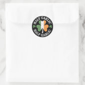 Half Gaelic Half Garlic Iers Italiaans St. Patrick Ronde Sticker (Tas)