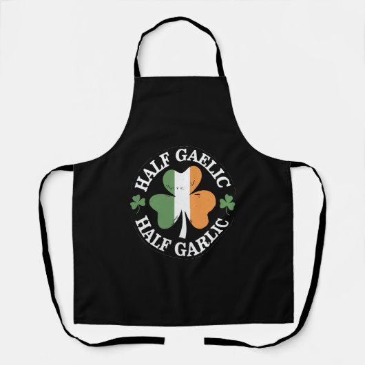 Half Gaelic Half Garlic Iers Italiaans St. Patrick Schort (Voorkant)