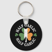 Half Gaelic Half Garlic Iers Italiaans St. Patrick Sleutelhanger (Voorkant)