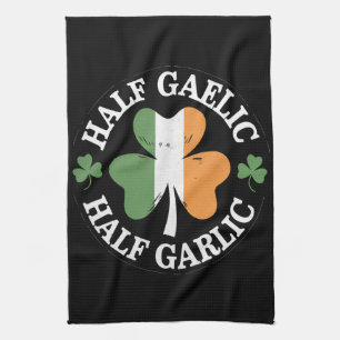 Half Gaelic Half Garlic Iers Italiaans St. Patrick Theedoek