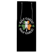 Half Gaelic Half Garlic Iers Italiaans St. Patrick Wijn Cadeautas (Voorkant)
