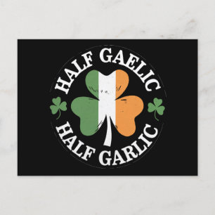 Half Gaelic Half Knoflook Iers Italiaans St. Patri Briefkaart