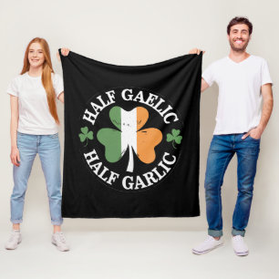 Half Gaelic Half Knoflook Iers Italiaans St. Patri Fleece Deken