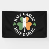 Half Gaelic Half Knoflook Iers Italiaans St. Patri Spandoek (Horizontaal)
