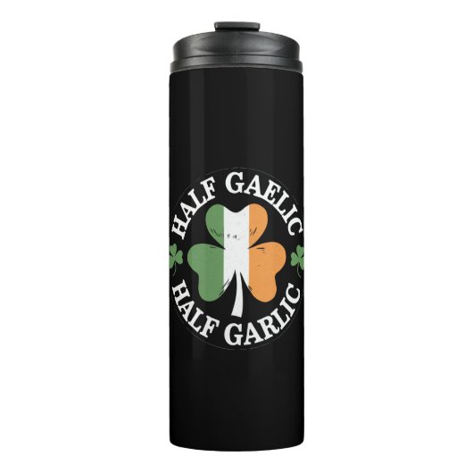 Half Gaelic Half Knoflook Iers Italiaans St. Patri Thermosbeker (Voorkant)