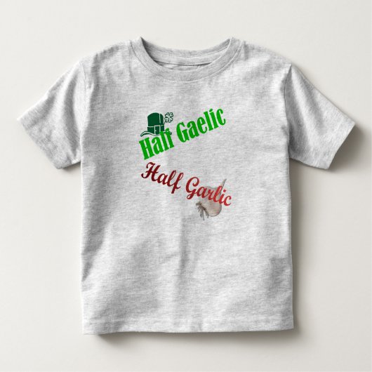 Half Gaelic/Half Knoflook (origineel) Toddler Kinder Shirts (Voorkant)