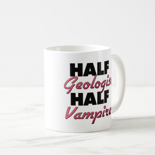 Half Geoloog Half Vampire Koffiemok (Voorkant rechts)