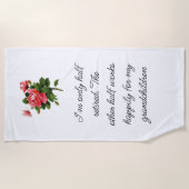 Half gepensioneerd en half werkend voor kleinkinde strandlaken (Voorkant)