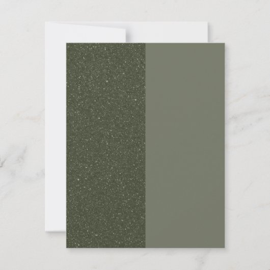 Half gespikkelde Moss Green Flat Kaart – (Voorkant)