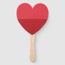 Half getextureerde Hart Hand Fan – Tomaat Rood (Cu Handwaaier
