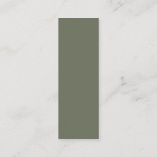 Half getextureerde mos groene Kaart -  Contactkaartje (Achterkant)