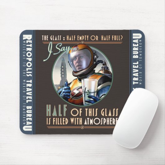 Half gevuld met atmosfeer Muismat (Met muis)