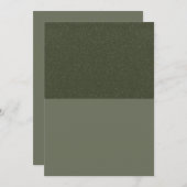 Half Glitter Moss Green Flat Program – Aanpassen Programmakaart (Voorkant / Achterkant)