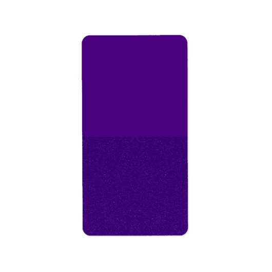 Half-Glitter Onderkant Paarse Retour Adreslabels Etiket (Voorkant)