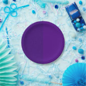 Half Glitter Paarse Partij Bord -  (Feest)