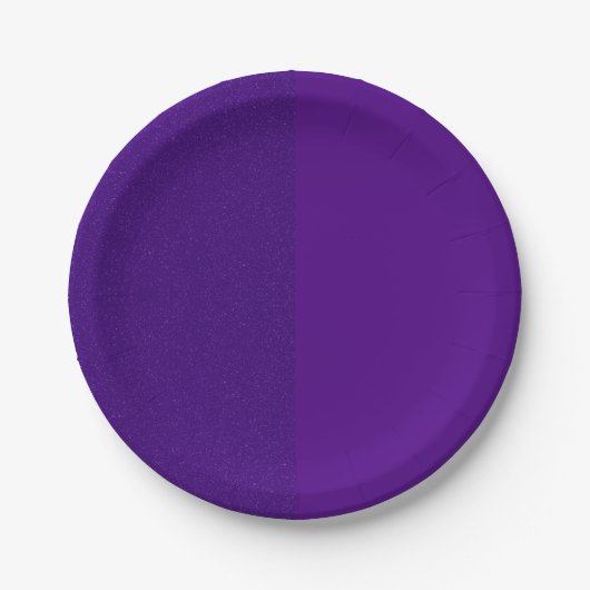 Half Glitter Paarse Partij Bord -  (Voorkant)