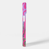 Half Glitter Roze Tijgerprint Case-Mate iPhone Case (Achterkant / Rechts)