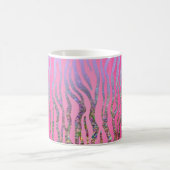 Half Glitter Roze Tijgerprint Koffiemok (Center)