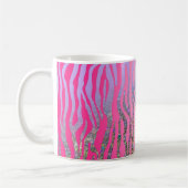 Half Glitter Roze Tijgerprint Koffiemok (Links)