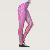 Half Glitter Roze Tijgerprint Leggings (Rechts)