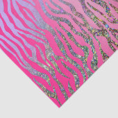 Half Glitter Roze Tijgerprint Tissuepapier (Detail)