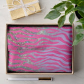 Half Glitter Roze Tijgerprint Tissuepapier (Geschenk)