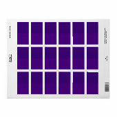 Half-Glitter Top Paarse Retour Adreslabels Etiket (Full Sheet)