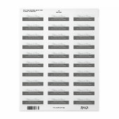 Half grijs modern adreslabel met koppelnamen etiket (Full Sheet)