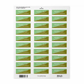 half-groen half-salie Modern retouradreslabel Etiket (Full Sheet)