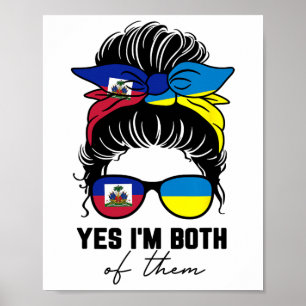 Half Haïtiaans Half Oekraïens Meisje Haïti Oekraïn Poster