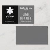 Half & Half (asterisk) - zwart en grijs Visitekaartje (Voorkant / Achterkant)