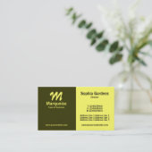 Half & Half - Bruin en Geel Visitekaartje (Staand voorkant)